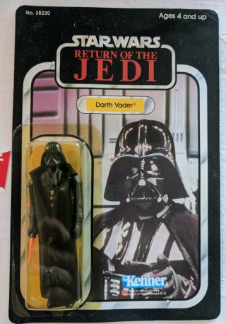 Vintage Star Wars Roj Darth Vader Action Figure Moc Unpunched Card Red Light Sab