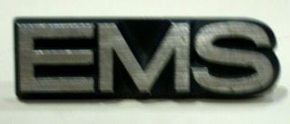 Rare Vintage Saab 99 Ems,  Post Mount Metal Trunk Badge Emblem Logo,  Black & Silver