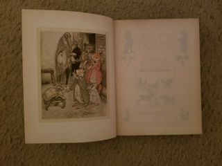 RARE Vintage AESOP ' S FABLES 1912 First Edition - Illustrated by Arthur Rackham 2