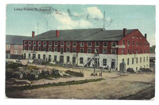 Richmond Va Libby Prison Antique 1917 Postcard
