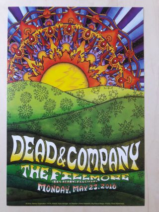 1st Print Concert Poster Dead & Company Fillmore May 23,  2016 Rare