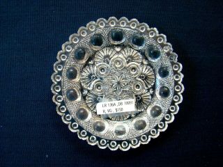 Antique Flint Glass Cup Plate Lee Rose 136 - A,  Rare; Eapg,  Lacy,  Boston Sandwich