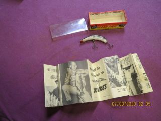 Vintage Kautzky Lazy Ike 2 Fishing Lure And Paper