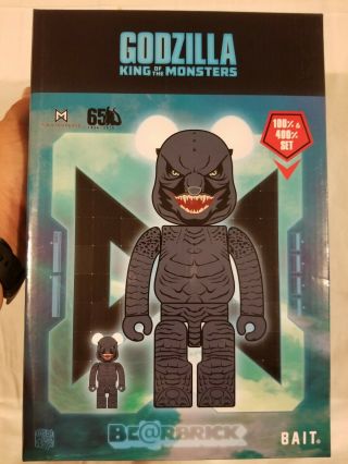 Sdcc 50 2019 Exclusive Bait Bearbrick Godzilla King Of Monsters 400 & 100