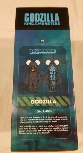SDCC 50 2019 Exclusive BAIT Bearbrick Godzilla King of Monsters 400 & 100 3