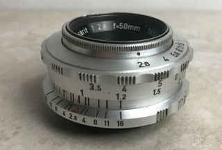Steinheil Munchen Lens Cassarit 50mm F 2.  8 Rare L39 Mount 3