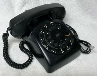 Rare Vintage 1950s Western Electric 5302g 12 - 56 Black Rotary Dial Desktop Phone