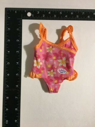 Zapf Creation Baby Born Vintage Doll Clothes Bodysuit One Piece Peach Length 5 