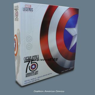 1:1 Captain America 75th Anniversary Avengers Shield Alloy Metal Collect Version 3
