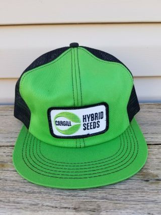 Vintage Cargill Hybrid Seeds Snapback Mesh Patch Cap K Brand / Rare