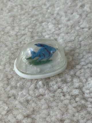 Very Rare Blue Fish Snow Globe Vintage Gumball Prize Toy Charm