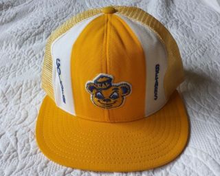 Cal Golden Bears Ajd Mesh Snapback Hat; Rare Vintage Cap,  Washed,