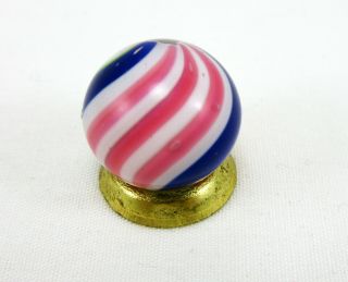 MARBLES VINTAGE ANTIQUE PEPPERMINT SWIRL RARE GREEN LINE 19/32 