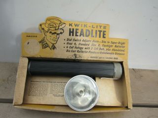 Vintage Fulton Kwik - Lite Head Light With Strap Rare Coon Hunter