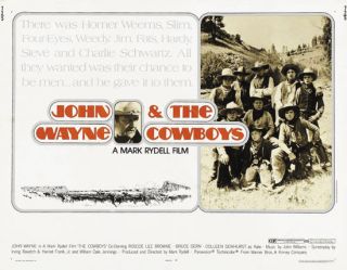 The Cowboys John Wayne Vintage Movie Poster