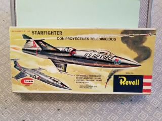 Vintage 1960 Revell H - 199 Lockheed F - 104 Starfighter W/sidewinder Missiles Rare