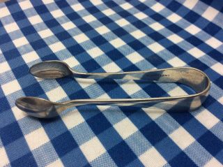 Vintage / Antique “m.  H & Co” Silver Plated Sugar Tongs