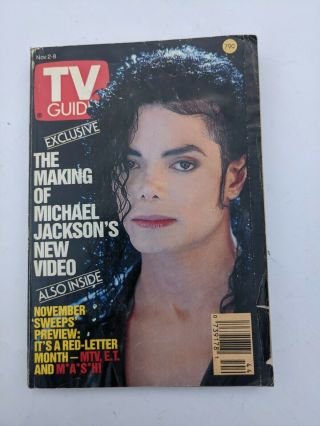 November 2 - 8 1991 Tv Guide - Michael Jackson On Cover