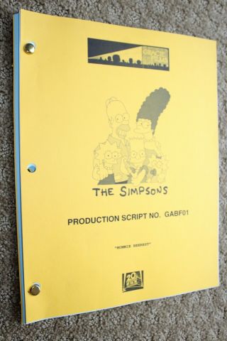 The Simpsons Rare Tv Series Show Script Episode Mommie Beerest