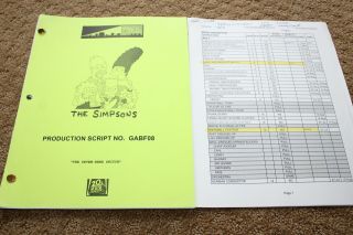 The Simpsons Rare Tv Series Show Script Episode The Seven Beer Snitch