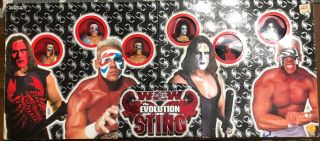 Wcw The Evolution Of Sting 6 Action Figure Set By Toybiz (rare)