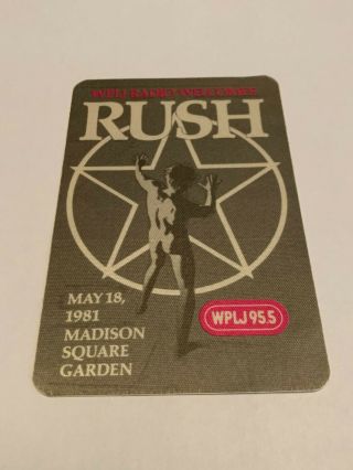 Rare Rush Promo Sticker 5/18/81 Madison Square Garden