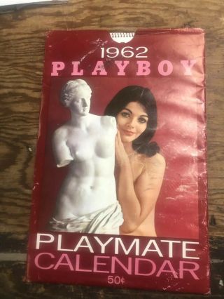 Vintage 1962 Playboy Wall Calendar W/sleeve 5th Issue Janet Pilgrim Rare Look