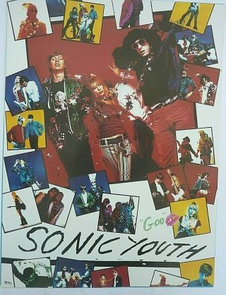 Rare Sonic Youth Goo 1990 Vintage Music Store Promo Poster