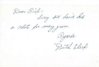Rare Earl Dutch Clark Signed 3x5 Index Card Pro Football Hall Of Fame Hof Auto