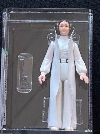 1977 Star Wars Princess Leia Organa,  Brown Hair & Belt Hk Afa Graded 80 Nm