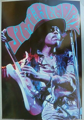 Rare Jimi Hendrix 1989 Vintage Music Poster