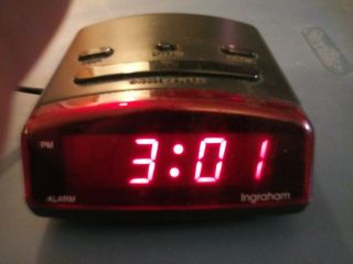 Vintage Ingraham Model Digital Alarm Clock Small