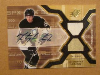 Rare 2006 - 07 Ud Spx Kris Letang Rc Auto Jersey Card 127/1299 Pittsburgh Penguins