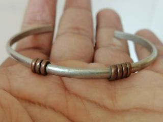 Rare Extremely Ancient Viking Bracelet Silver Color Artifact Stunning Rare Type