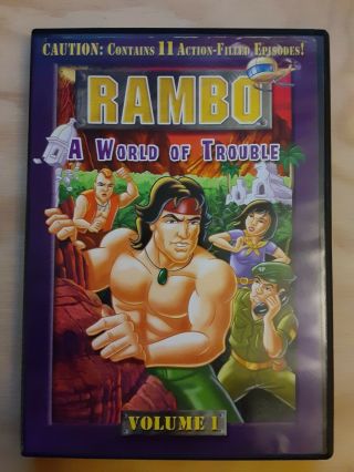 Rambo Volume 1 - A World Of Trouble - Dvd Rare Oop Animated