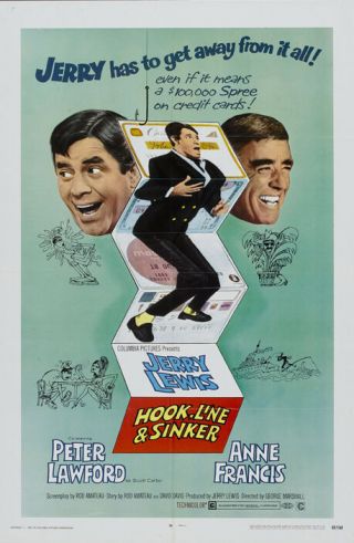 Hook Line & Sinker Jerry Lewis Vintage Movie Poster