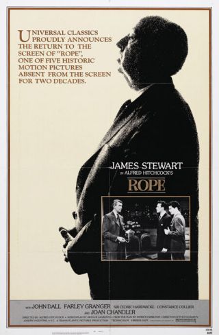 Hitchcock Rope James Stewart Vintage Movie Poster 3