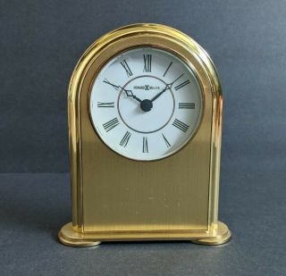 Rare Vtg Howard Miller West Germany Brass Desk Mantle Quartz Clock Parts Repair