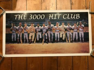 The 3000 Hit Club Ron Lewis Signed Autographed Poster Print Rare