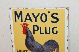 MAYO ' S PLUG TOBACCO PORCELAIN SIGNS VINTAGE STYLE COUNTRY STORE ADVERTISING 2
