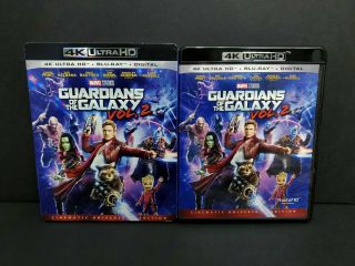 Guardians Of The Galaxy Vol.  2 (4k Uhd,  Blu - Ray,  Digital) W/ Oop Rare Slipcover