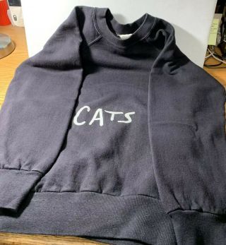 Rare Vintage " Cats " Broadway Musical Sweater Size M Medium Fb - 36