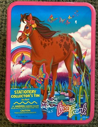 Vintage 90s 1990’s Lisa Frank ‘rainbow Chaser’ Horse Collectors Tin Empty Rare