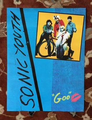 Sonic Youth Goo Rare Promotional Poster From 1990
