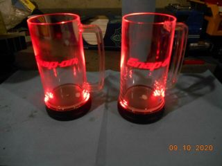 Snap On Tools Beer Stein Starglas Lighted Mug Set Very Unique And Rare