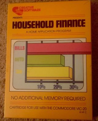 Creative Software - Household Finance - Vic20 - Cib - - Rare And In