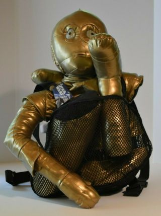Star Wars C - 3po C3po Backpack Think Geek With Tags Eyes Light Up Esb