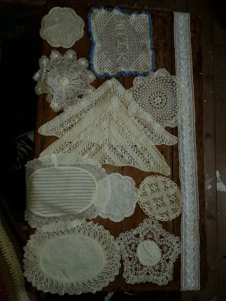 Vintage Lace Crochet Dolies Table Runners (bag5)