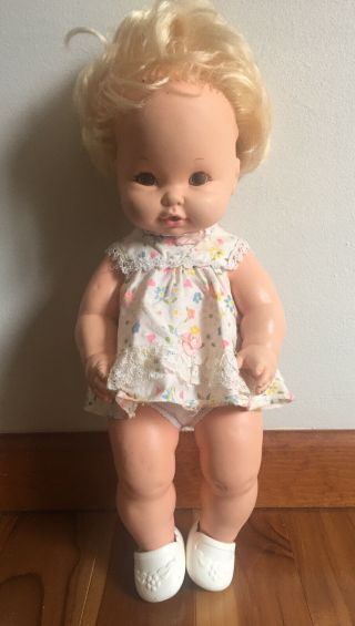 Vintage Mattel 1969 Baby Tender Love Rubber Talking Drinks Wets Doll