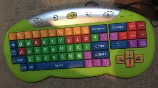 Kids Crayola Ez Type Big Button Computer Pc Keyboard Usb Rounded Rare